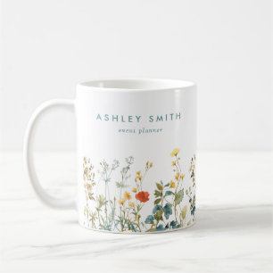 Elegante Wildblume Kaffeetasse
