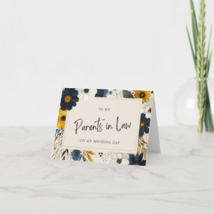 Elegante Wildblume meine Eltern in Jura Beige Hoch Karte