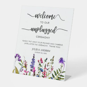 Elegante Wildblume ohne Stecker Sockelschild