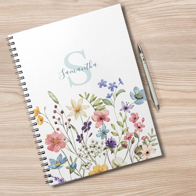 Elegante Wildblume Personalisiert Notizblock (Von Creator hochgeladen)