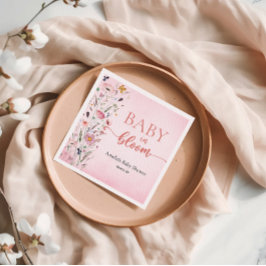 Elegante Wildblume Rosa Kinderdusche Serviette