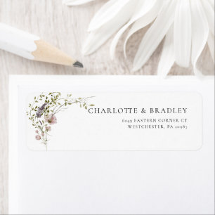 Elegante Wildblume Rücksendeadresse