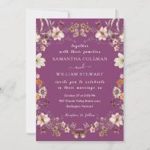 Elegante Wildblume Rustic Berry Lila Wedding