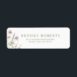 Elegante Wildblume Soft Pastel Botanische Hochzeit<br><div class="desc">Elegantes Hochzeitsadressen-Label mit einem schönen Aquarellrahmen in sanften Pastellfarben. Ideal für eine romantische,  naturlich inspirierte Feier oder Hochzeit zum Thema Garten. Für die Anpassung oder weitere Produkte mit diesem Design,  bitte kontaktieren Sie mich.</div>