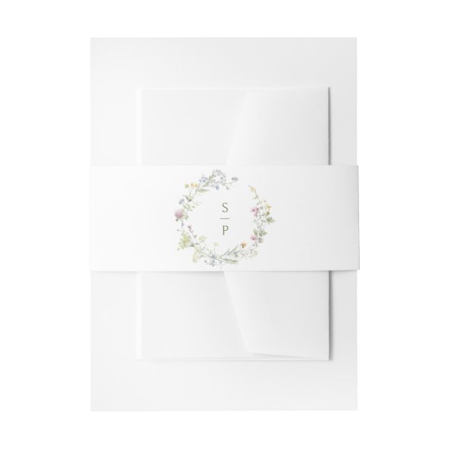 Elegante Wildblume Soft Pastel Botanische Hochzeit Einladungsbanderole (Vorderseite Beispiel)