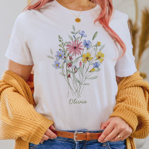 Elegante Wildblume T-Shirt