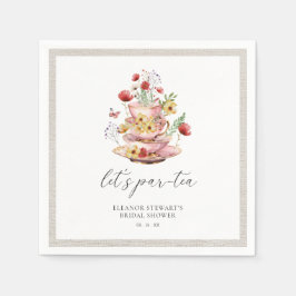 Elegante Wildblume Tea Party Brautparty Napkins Serviette