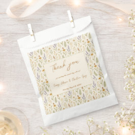 Elegante Wildblume Wasserfarbe Hochzeit Geschenktütchen