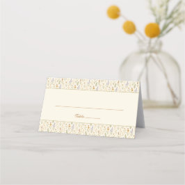 Elegante Wildblume Wasserfarbe Hochzeit Platzkarte