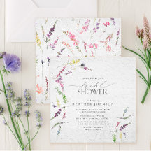 Elegante Wildblume Wasserfarbenes Brautparty