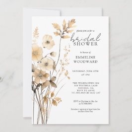 Elegante Wildblume Wasserfarbenes Brautparty Einladung