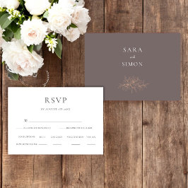Elegante Wildblume Wedding RSVP