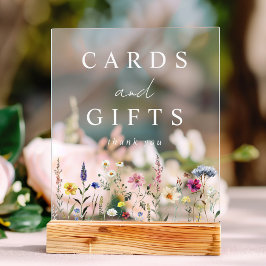 Elegante Wildblume Wiesenkarten und Geschenke Acrylschild