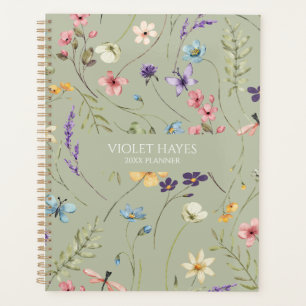 Elegante Wildblume Wildblumen Blumen Custom Planer