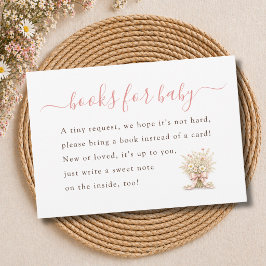 Elegante Wildblumen-Baby-Shower-Bücher für Baby-Ka Dankeskarte
