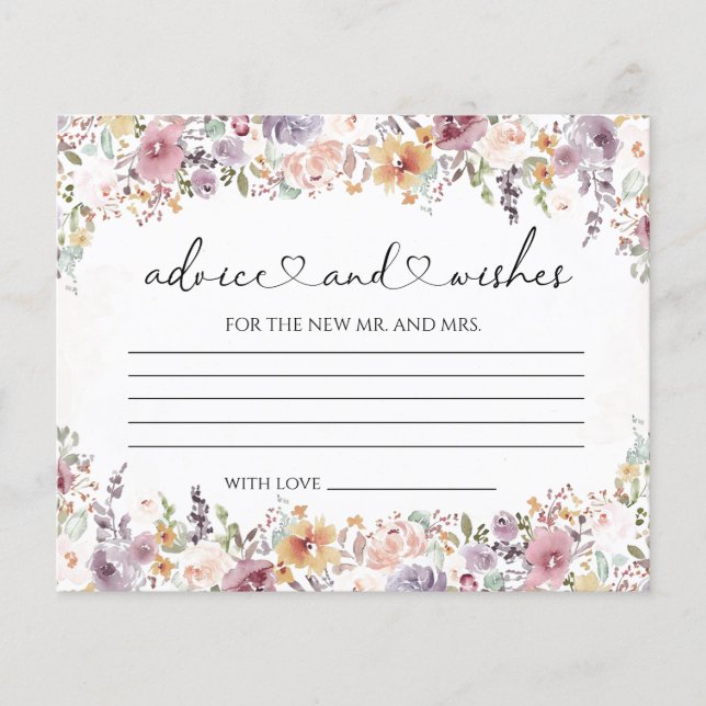 Elegante Wildblumen Beratung und Wünsche Brautshow (Vorderseite)