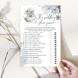 Elegante Wildblumen blau Das Hochzeitsschuhspiel