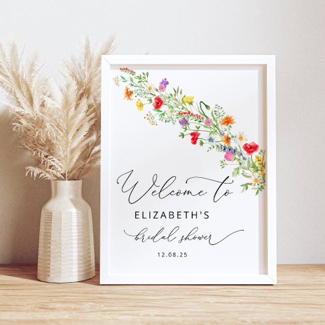 Elegante Wildblumen Blumengarten Poster (Von Creator hochgeladen)