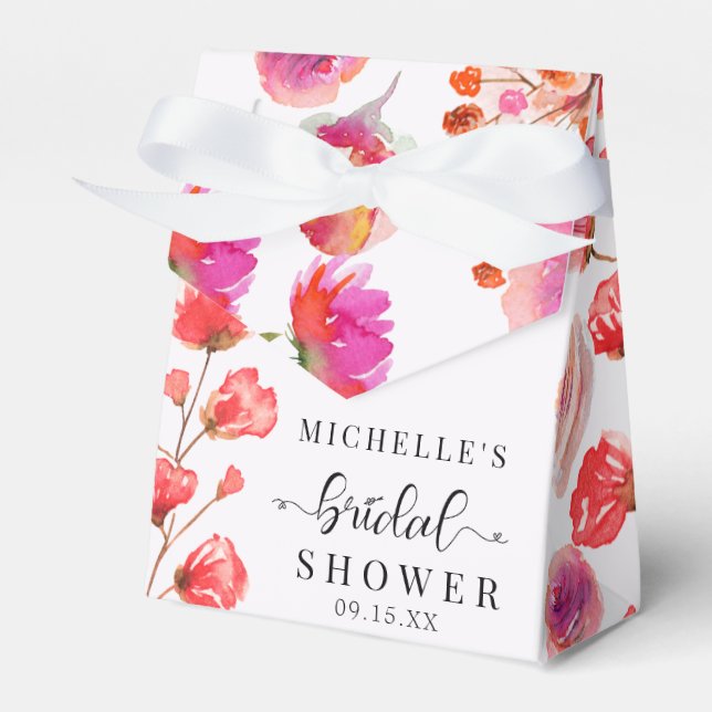 Elegante Wildblumen | Boho Brautparty Geschenkschachtel (Vorderseite)