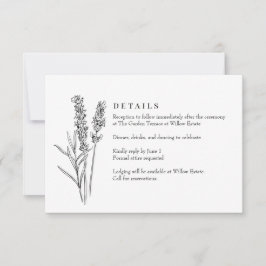 Elegante Wildblumen Boho-Hochzeits-RSVP-Karte RSVP Karte