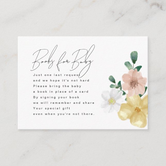 Elegante Wildblumen für Kinder Begleitkarte (Vorderseite)