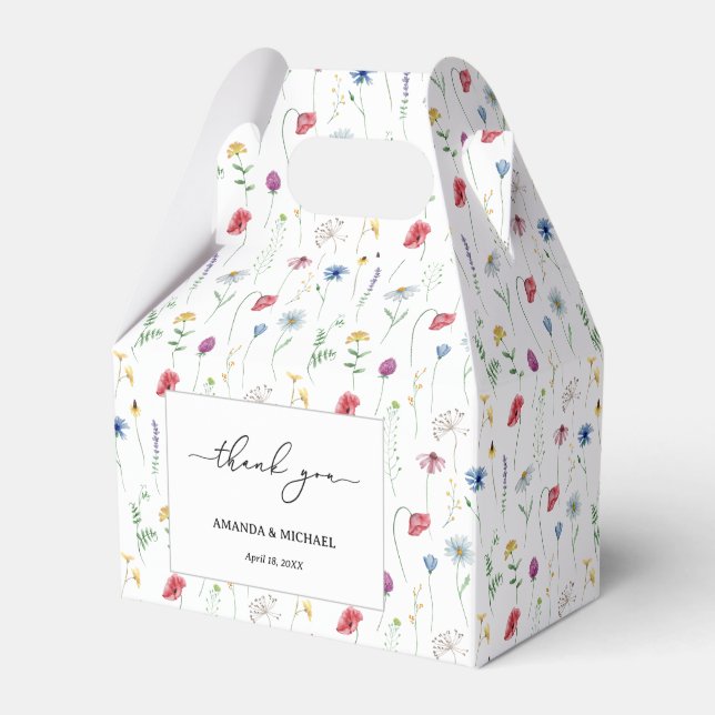 Elegante Wildblumen Geschenkschachtel (Vorderseite)