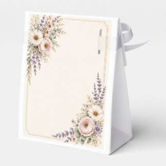 Elegante Wildblumen-Hochzeit Geschenkschachtel