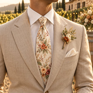 Elegante Wildblumen-Hochzeit im Herbst Krawatte