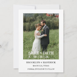 Elegante Wildblumen Hochzeit "Save the Date" Einladung