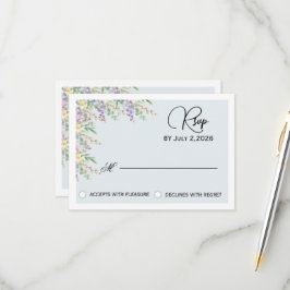 Elegante Wildblumen-Hochzeits-RSVP-Antwortkarte RSVP Karte