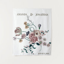 Elegante Wildblumen im Hintergrund eines Hochzeits