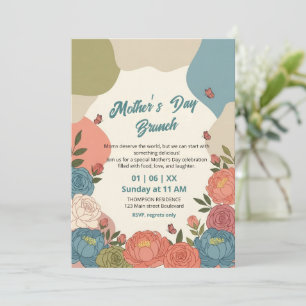 Elegante Wildblumen-Muttertags-Brunch-Einladung Einladung