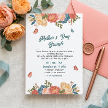 Elegante Wildblumen-Muttertags-Brunch-Einladung