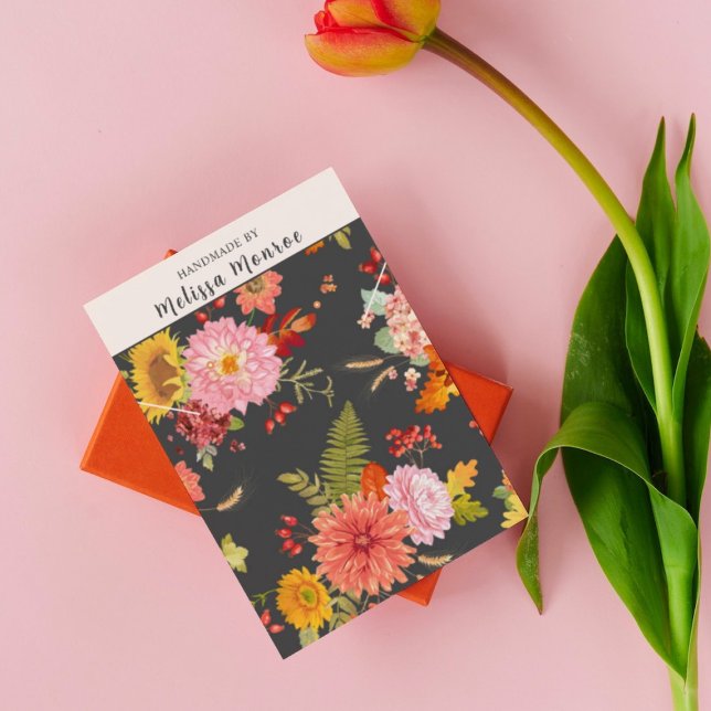 Elegante Wildblumen Necklace Jewelry Display Card (Von Creator hochgeladen)