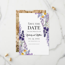 Elegante Wildblumen-Rustical-Hochzeit Save The Date