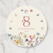 Elegante Wildblumen-Schmetterling 8. Geburtstagsfe