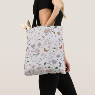 Elegante Wildblumen- & Schmetterlings-Toile-De-Jou