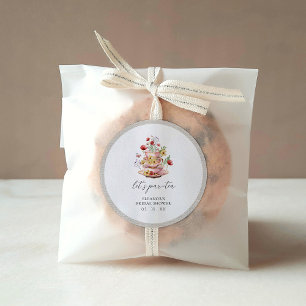 Elegante Wildblumen-Teeparty-Brautparty Runder Aufkleber