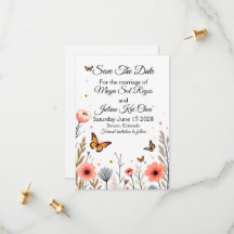 Elegante Wildblumen und Schmetterlinge - Termin vo