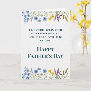 Elegante Wildblumen-Vatertag Papa  Karte