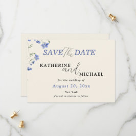 Elegante Wildblumen Wiese Hochzeit Save The Date