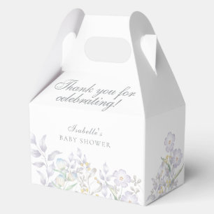 Elegante Wildblumenwiese Baby Shower Giebel Geschenkschachtel