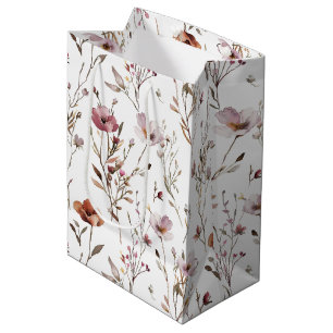 Elegante wilde Blume bohemian Mittlere Geschenktüte