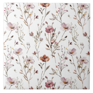 Elegante wilde Blume Fliese