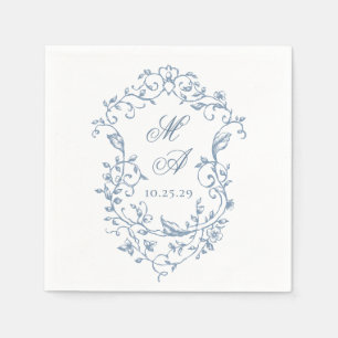 Elegante Wilde Blume Hochzeit Serviette