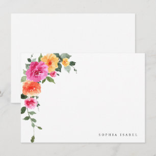 Elegante Wilde Blume Hochzeiten Details Mitteilungskarte