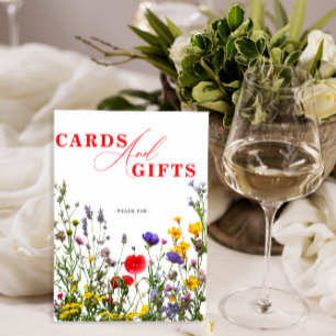 Elegante Wilde Blume Hochzeitskarten und Geschenke Poster