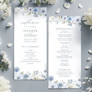 Elegante Wildflower-Hochzeit in Staubblau Programm