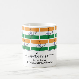 Elegante Willkommene INDIA FLAG Kaffee Tasse