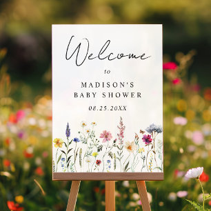 Elegante Willkommensgruß zur Babyparty mit Wildblu Acrylschild